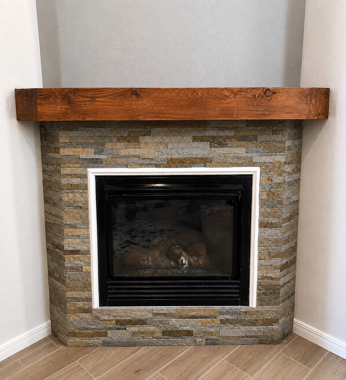 Stone Fireplace Remodel